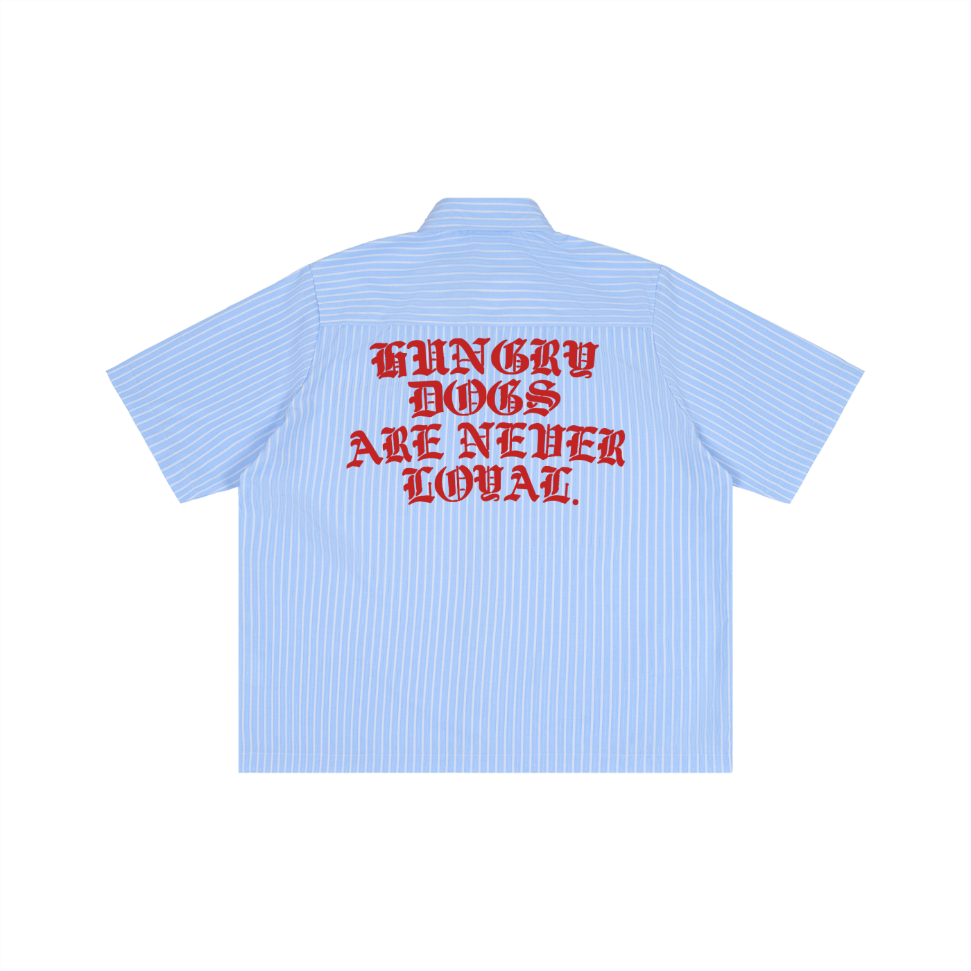Boxy Short Shirt "HUNGRY DOGS ARE NEVER LOYAL"