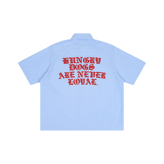 Boxy Short Shirt "HUNGRY DOGS ARE NEVER LOYAL"