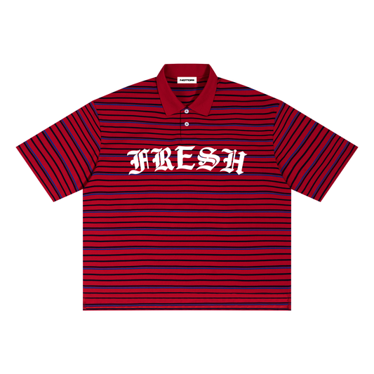 Boxy Polo Shirt "FRESH"