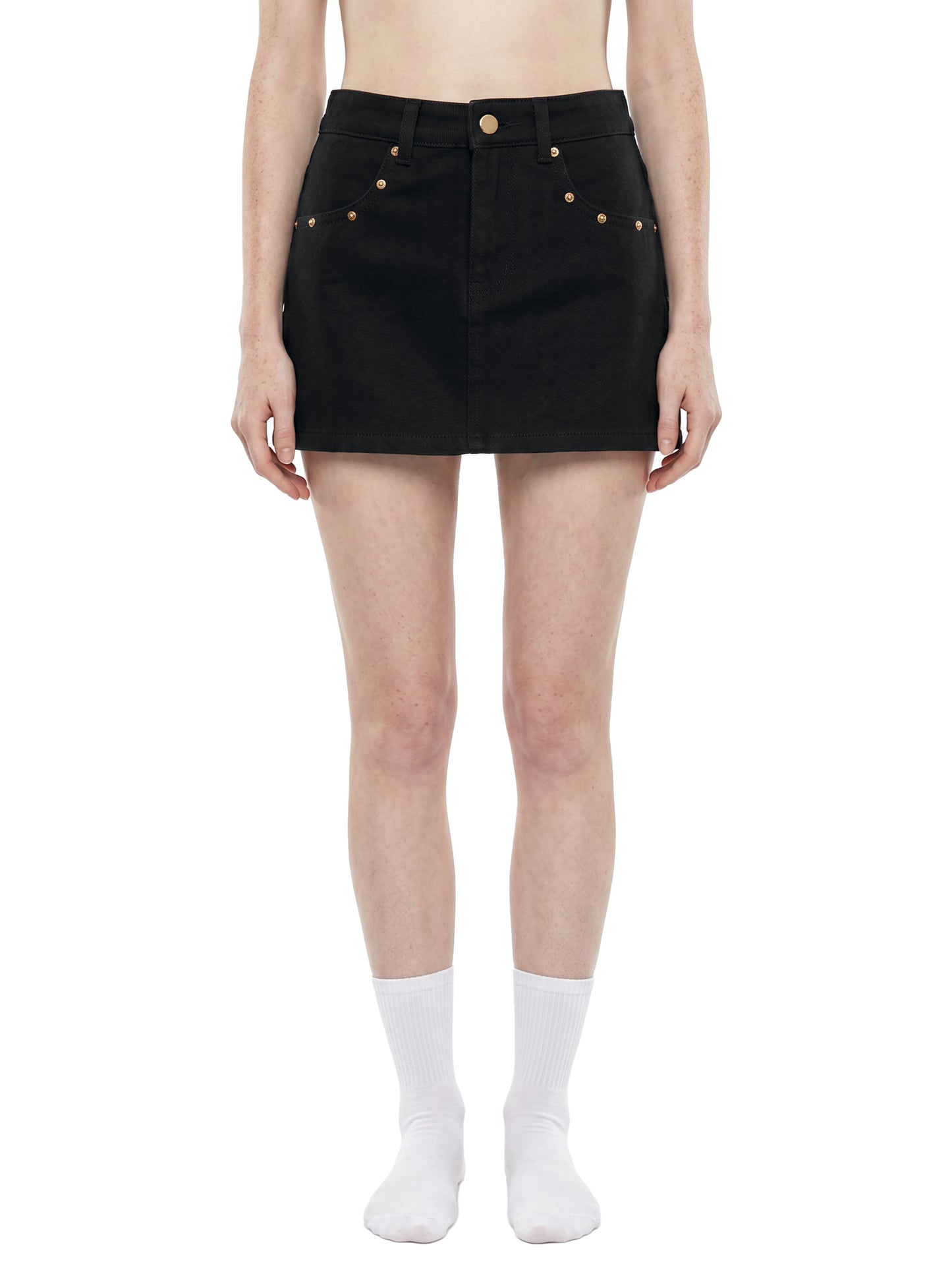 Women's Studded Denim Mini Skirt